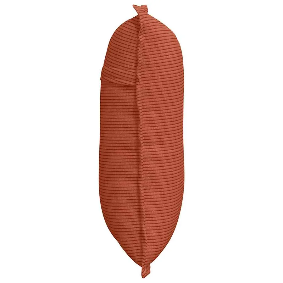 Coussin de Dos Rouge orange 50 x 45 cm Tissu en velours côtelé - 6
