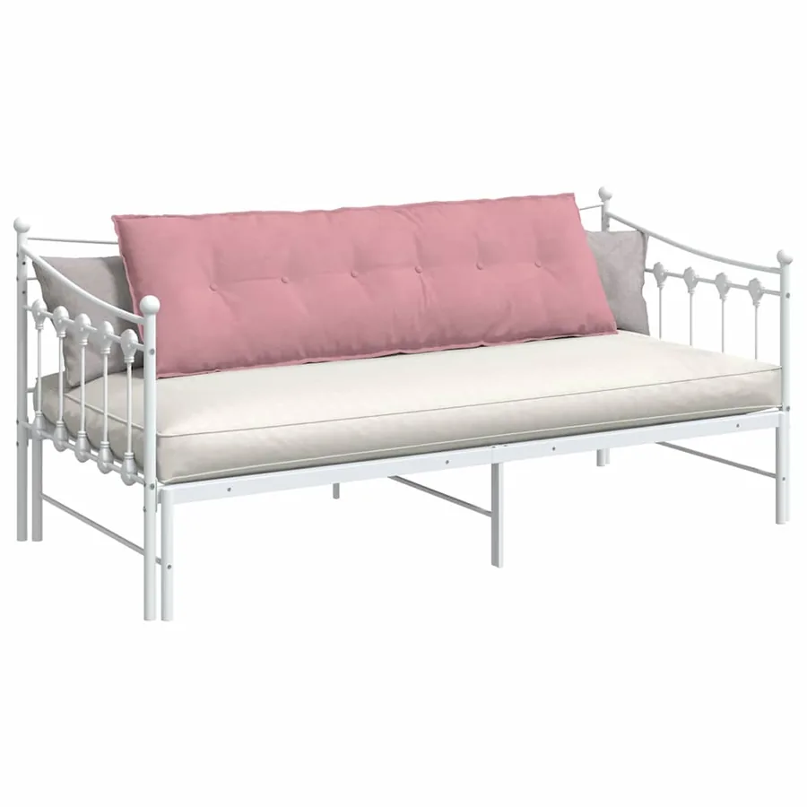 Coussin de Dos Rose 160 x 50 cm Tissu en velours côtelé - 3