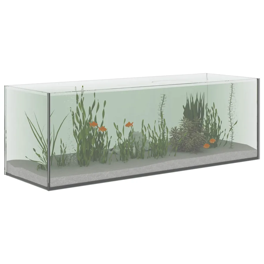 Aquarium avec stockage Transparent 60 x 20 x 20 cm Verre - 3