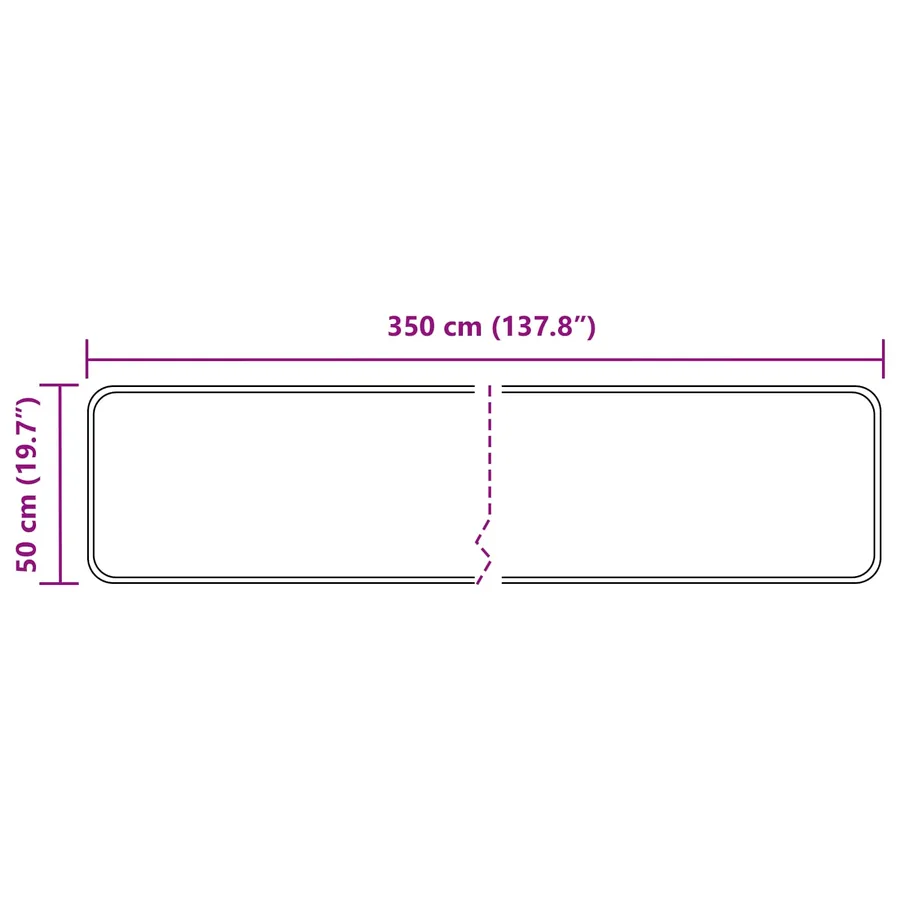 Coureur de Tapis MARSA Gris 50 x 350 cm Polyester et PVC - 7
