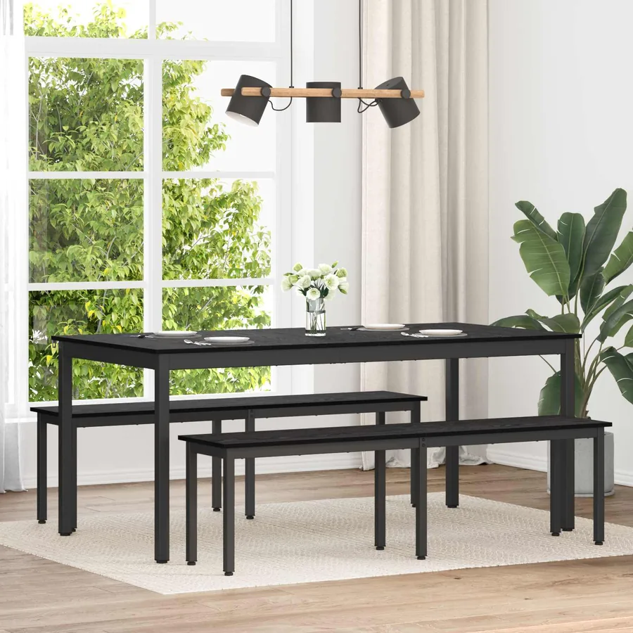 banc Chêne noir 160 x 35 x 45 cm Bois d'ingénierie