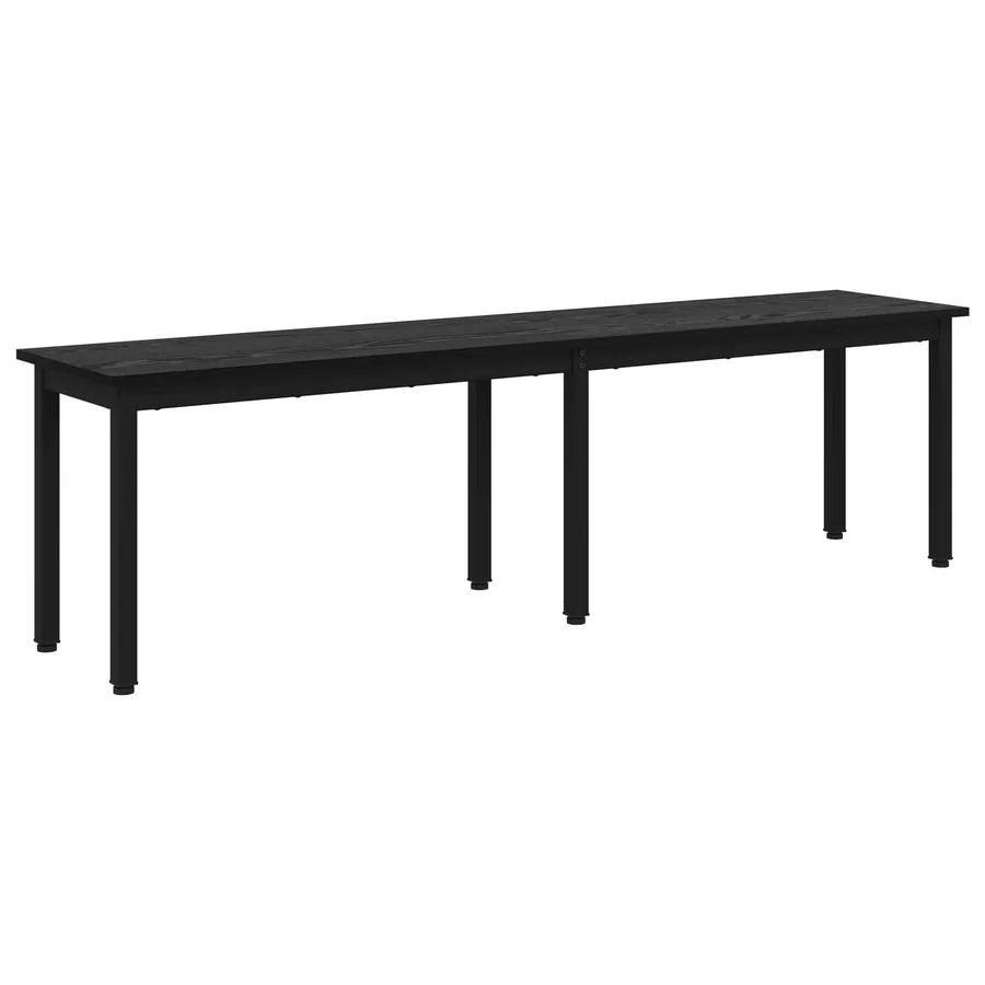 banc Chêne noir 160 x 35 x 45 cm Bois d'ingénierie - 2