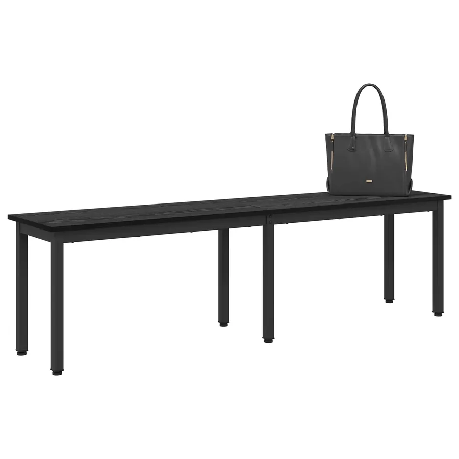 banc Chêne noir 160 x 35 x 45 cm Bois d'ingénierie - 3