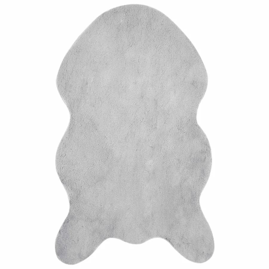 Tapis antidérapant en fausse de lapin OLITE Gris 50 x 80 cm - 2