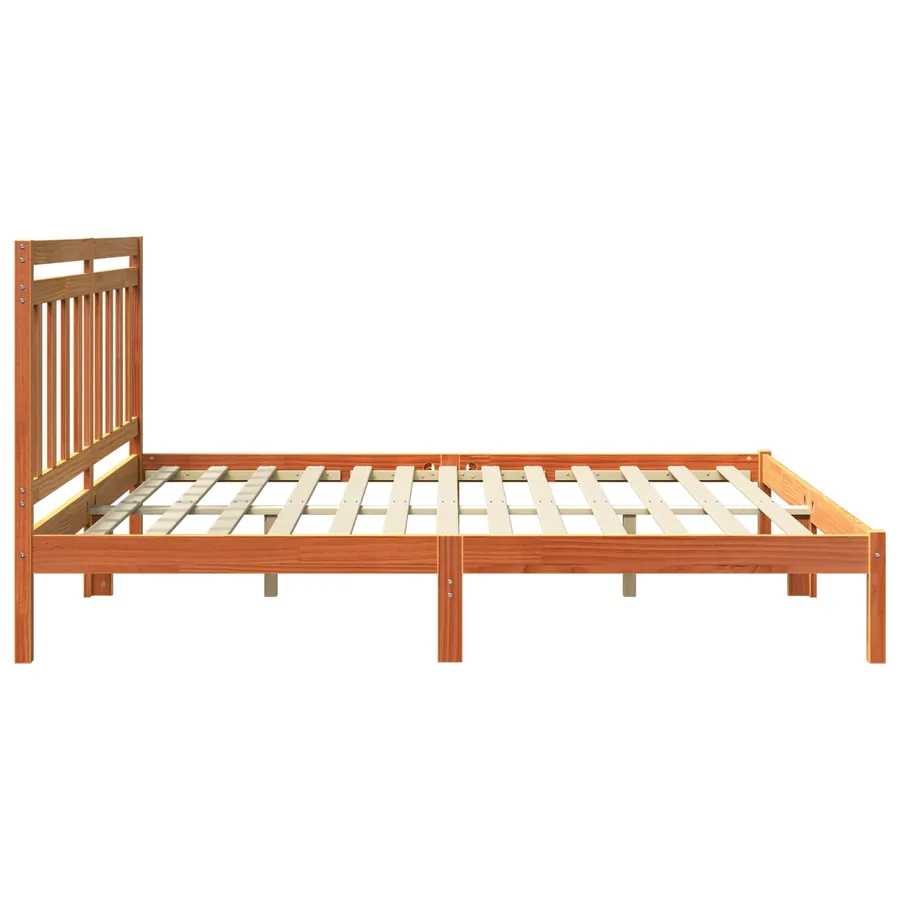 Cadre de lit Cire marron 205,5 x 185,5 x 100 cm - 5
