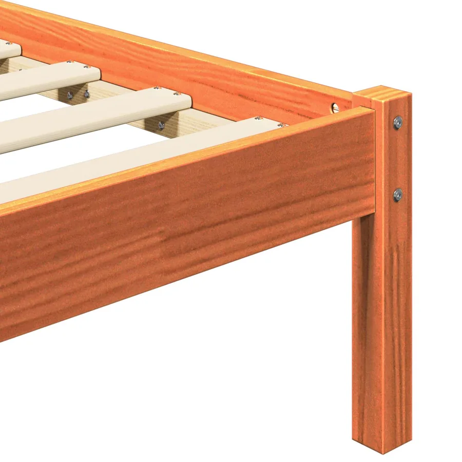 Cadre de lit Cire marron 205,5 x 185,5 x 100 cm - 6