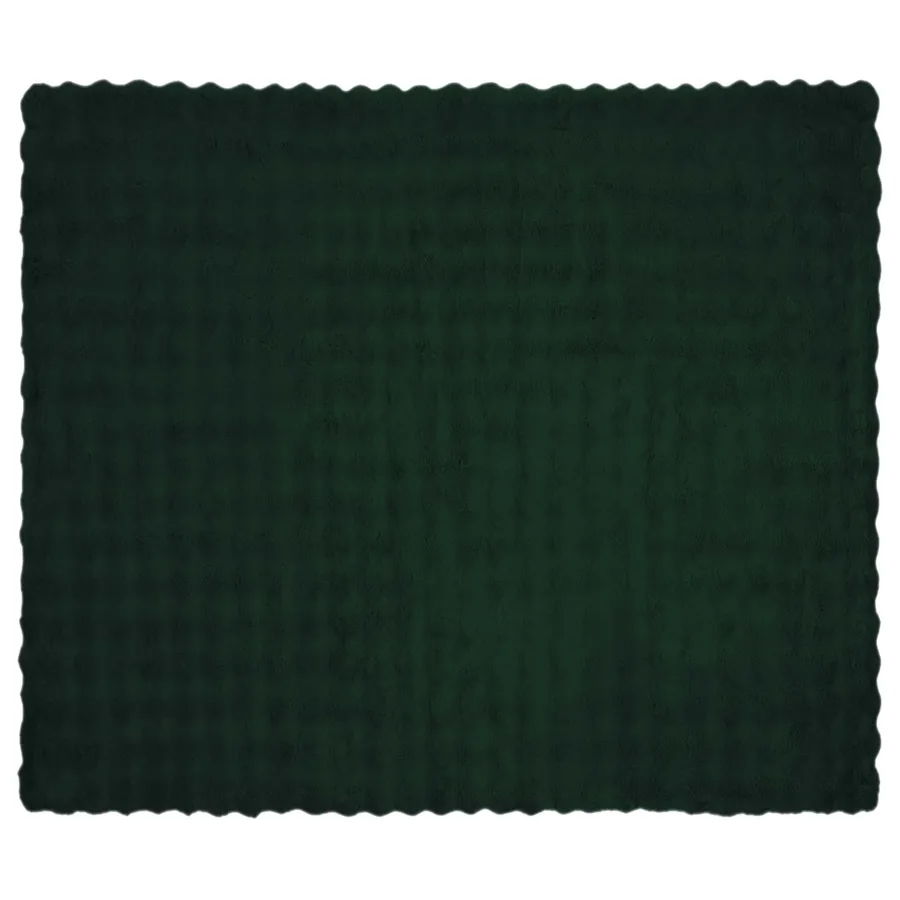 Couverture antidérapante en fausse de lapin Olite Vert foncé - 5