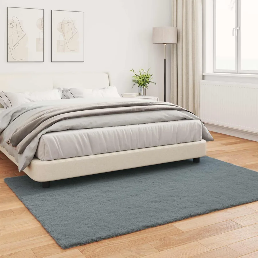 Tapis antidérapant en fausse de lapin OLITE Anthracite - 4