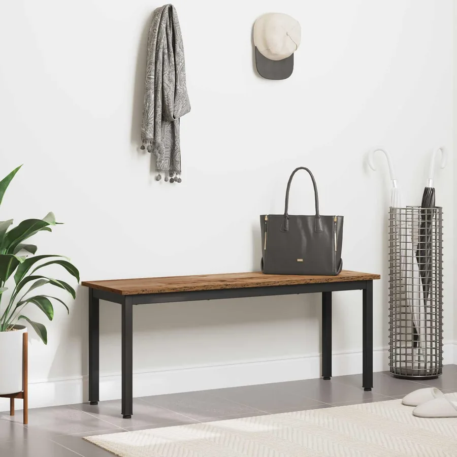 banc Bois ancien 110 x 35 x 45 cm Bois d'ingénierie - 4