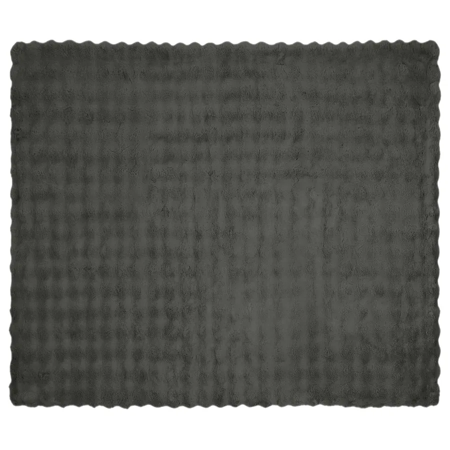 Couverture antidérapante en fausse de lapin Olite Gris foncé - 5