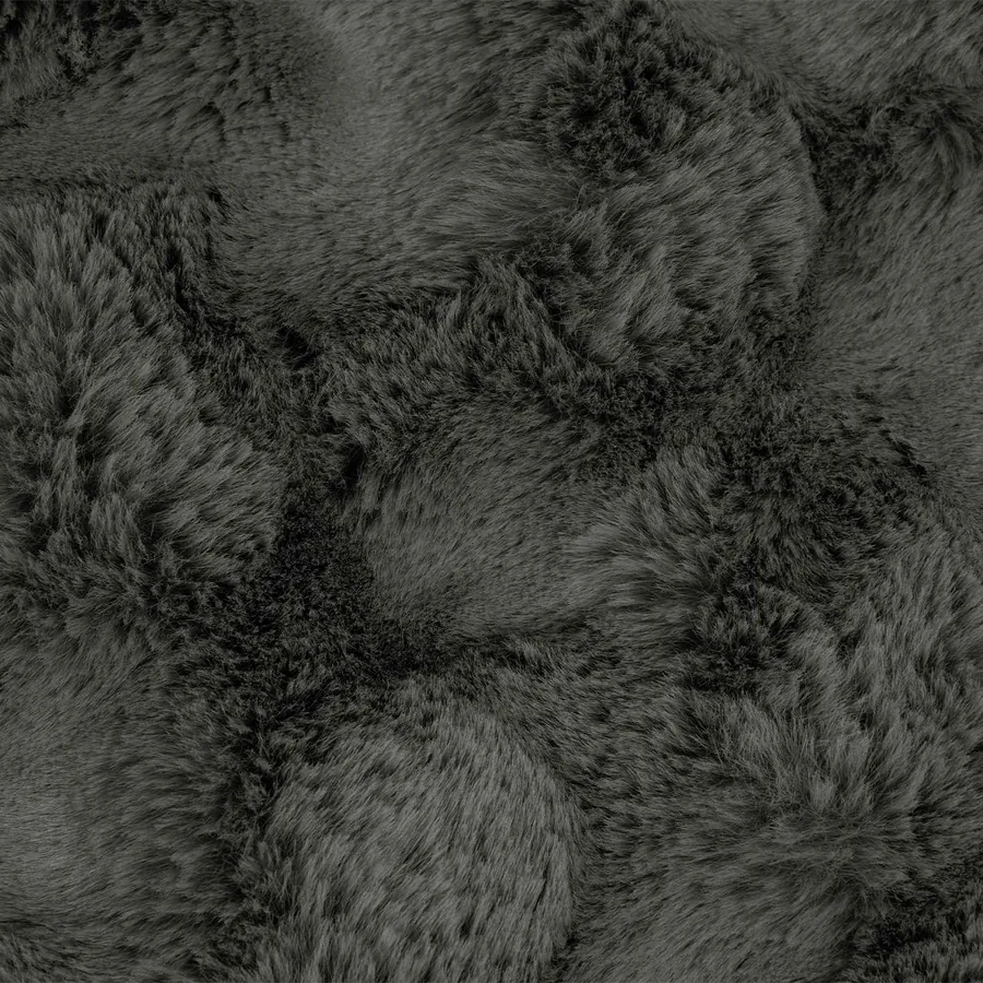 Couverture antidérapante en fausse de lapin Olite Gris foncé - 9