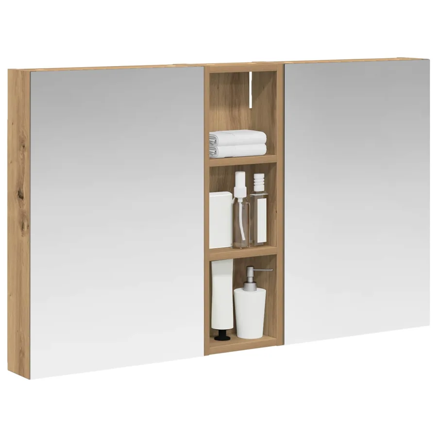 Ensemble de Meubles de Salle de Bain 3 pc 100 x 10,5 x 60,5 cm - 3