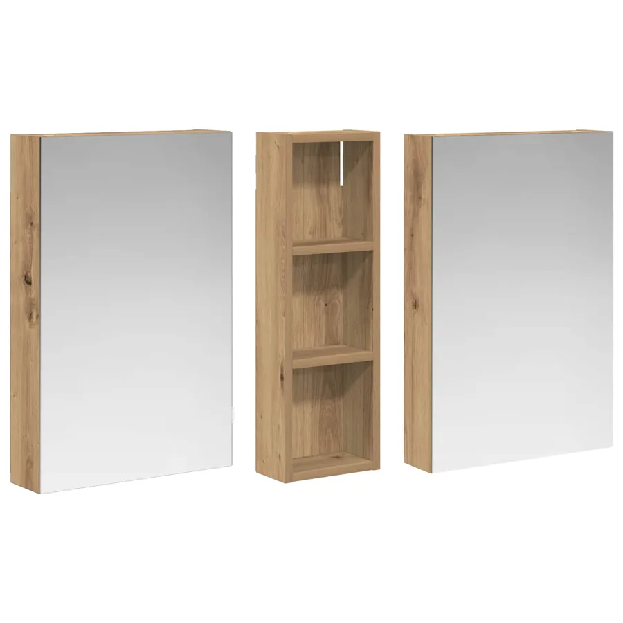 Ensemble de Meubles de Salle de Bain 3 pc 100 x 10,5 x 60,5 cm - 5
