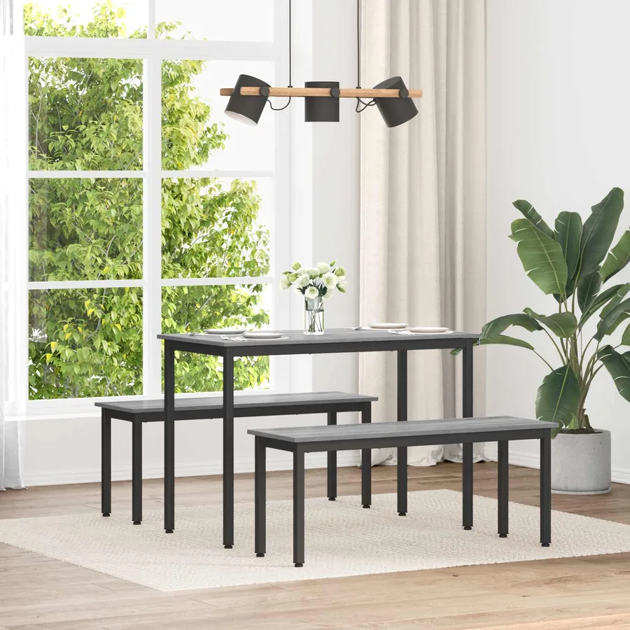 banc Gris Sonoma 110 x 35 x 45 cm Bois d'ingénierie