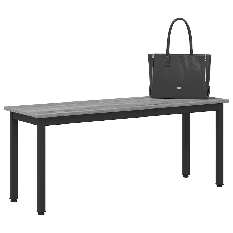 banc Gris Sonoma 110 x 35 x 45 cm Bois d'ingénierie - 3