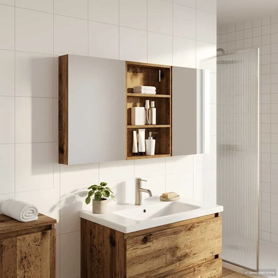 Ensemble de Meubles de Salle de Bain 3 pcs 120 x 10,5 x 60,5 cm - 4
