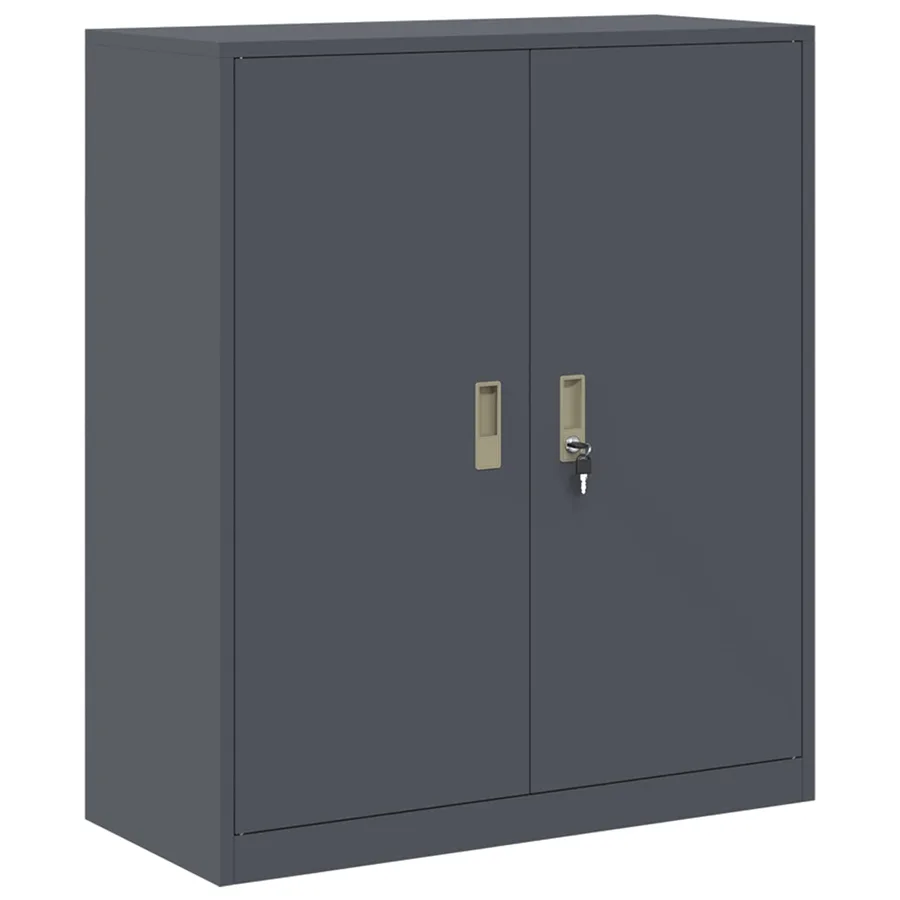 Armoire de rangement Anthracite 90 x 40 x 105 cm Acier - 2