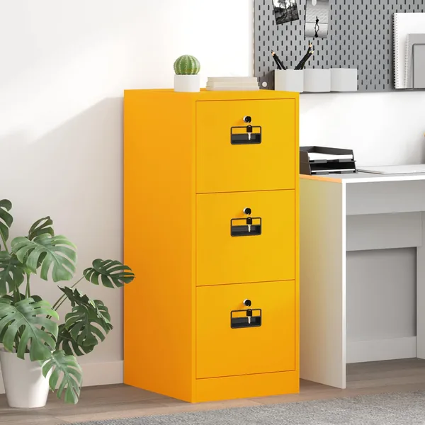 Cabinet de Dossier Jaune moutarde 44 x 50 x 106.5 cm