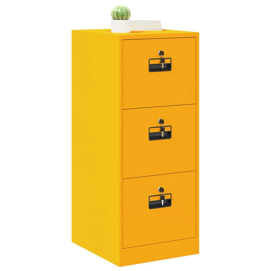 Cabinet de Dossier Jaune moutarde 44 x 50 x 106.5 cm - 3