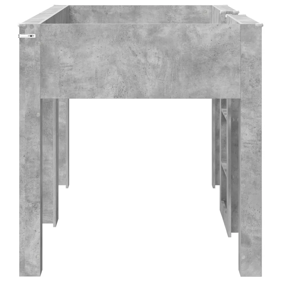 Lit Superposé pour Enfants avec stockage Gris béton 90 x 190 cm - 6