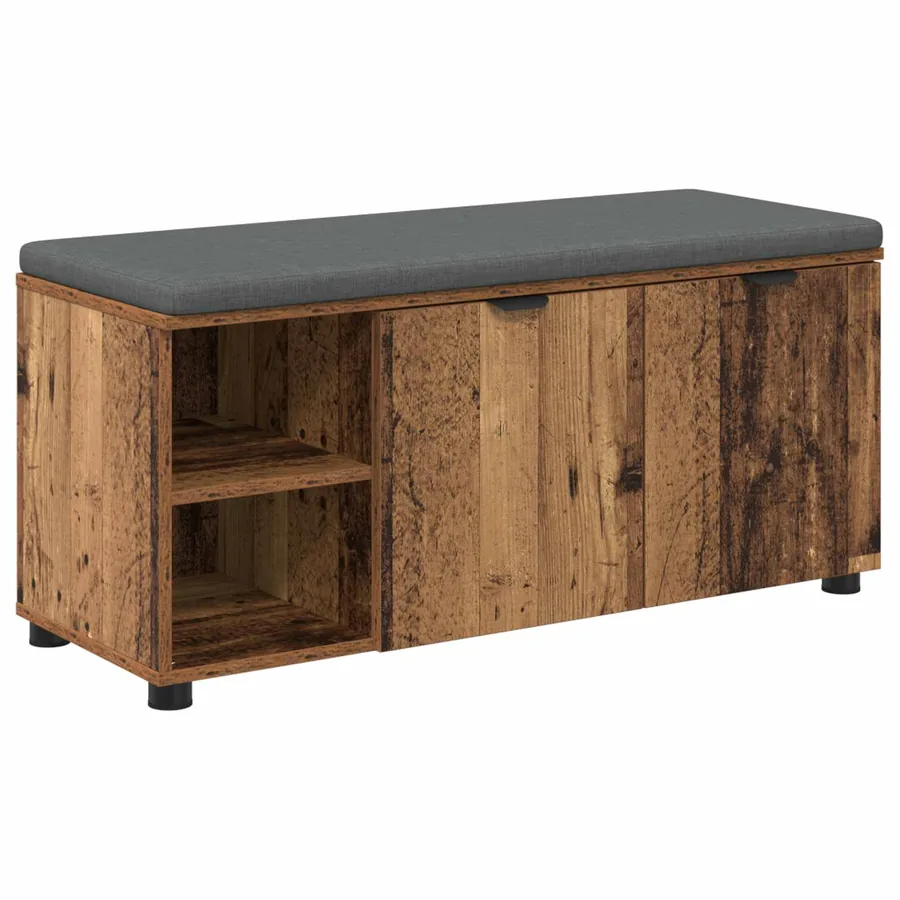 Banc d'entrée avec coussin Bois ancien 100 x 38 x 46 cm - 2
