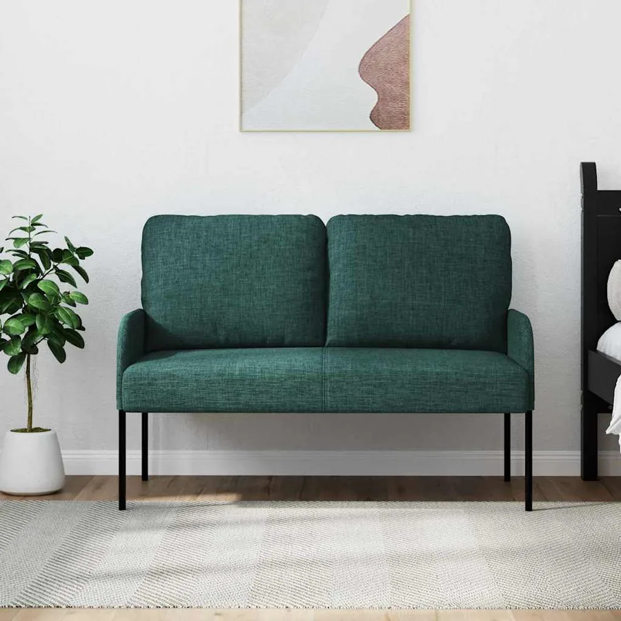 Canapés avec coussin 110cm Vert foncé Contreplaqué - 3
