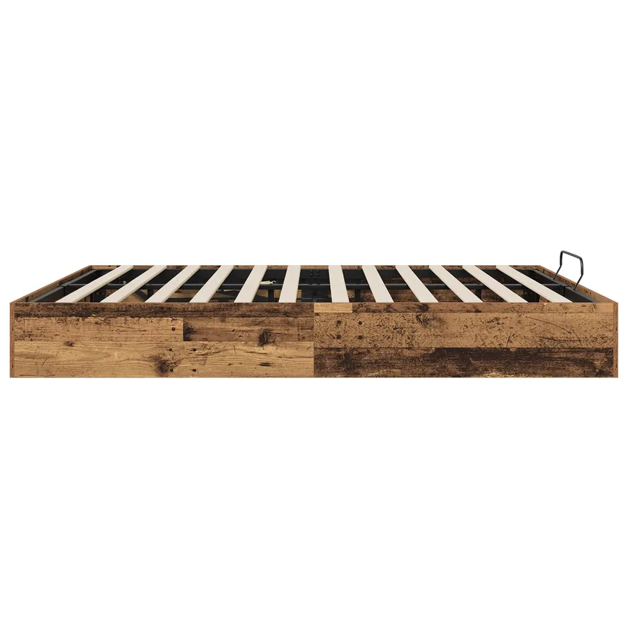Cadre de lit ottoman Bois ancien 160 x 200 cm Bois d’ingénierie - 6