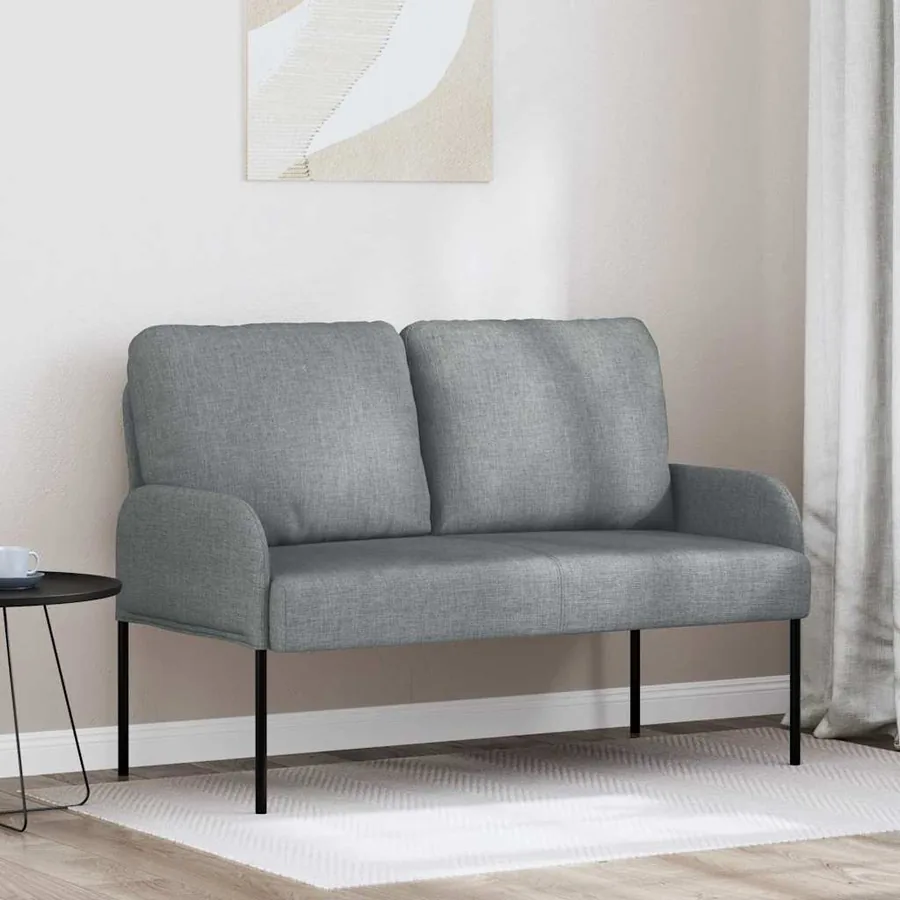 Canapés avec coussin 110cm Gris clair Contreplaqué