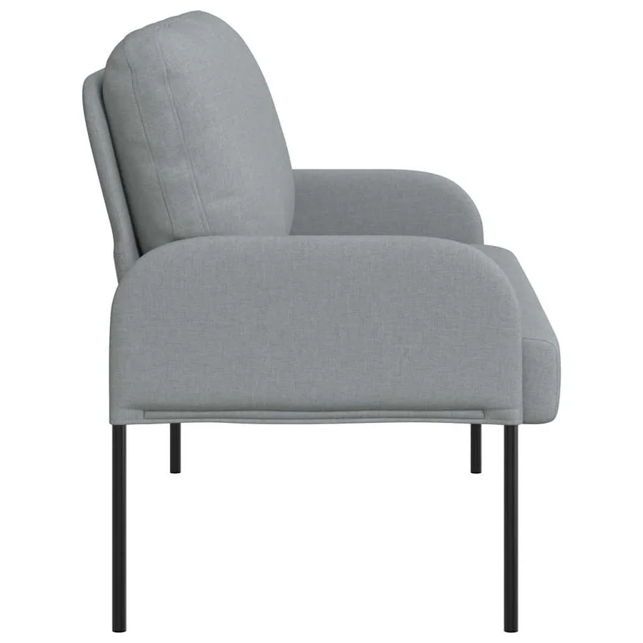 Canapés avec coussin 110cm Gris clair Contreplaqué - 5