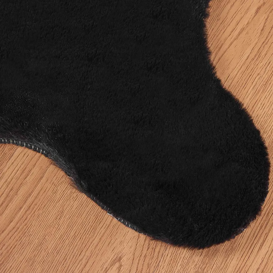 Tapis antidérapant en fausse de lapin OLITE Noir 60 x 90 cm - 6