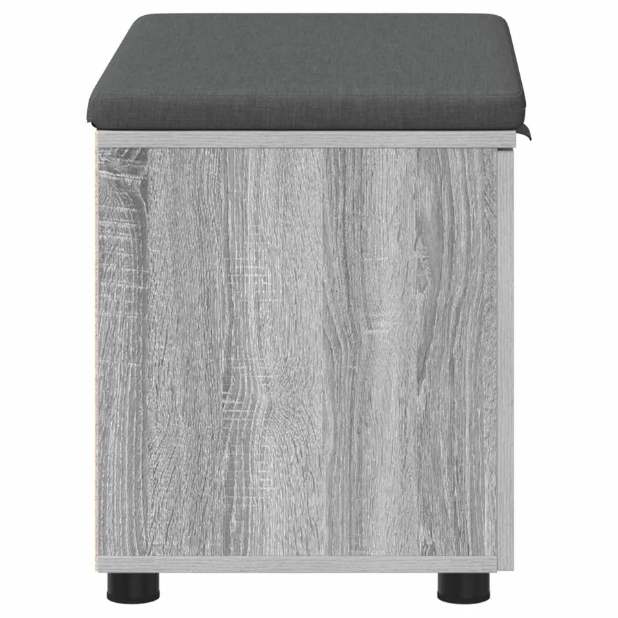 Banc d'entrée avec coussin Gris Sonoma 60 x 38 x 46 cm - 7