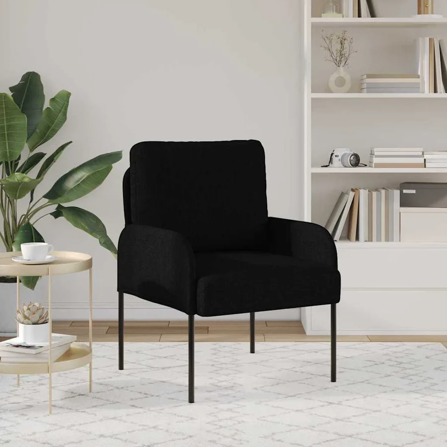 Canapés avec coussin 55cm Noir Contreplaqué - 3