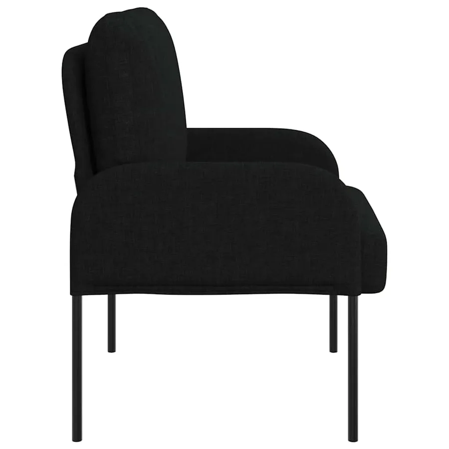 Canapés avec coussin 55cm Noir Contreplaqué - 5