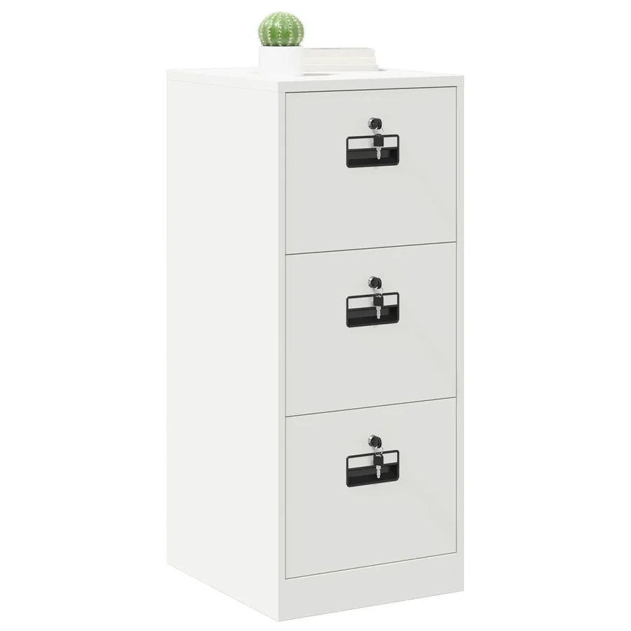Cabinet de Dossier avec tiroir Blanc 44 x 50 x 106.5 cm - 3