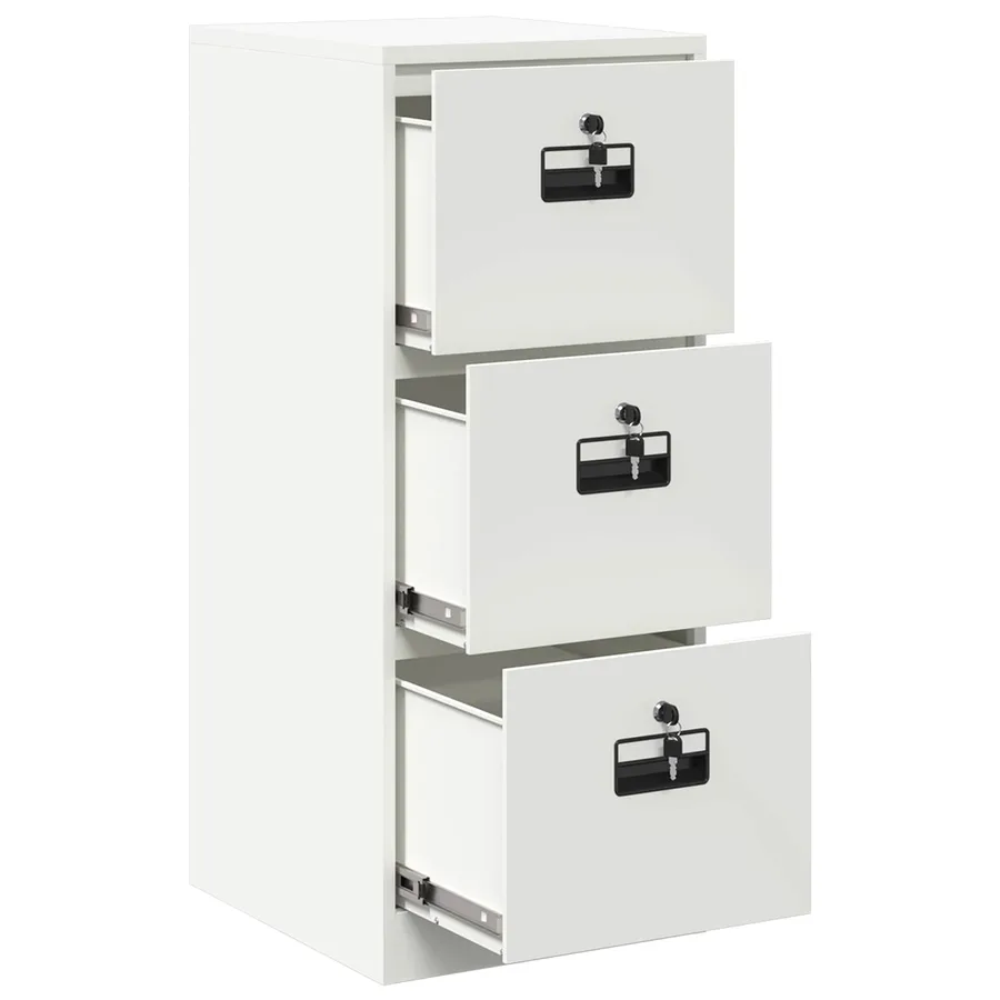 Cabinet de Dossier avec tiroir Blanc 44 x 50 x 106.5 cm - 6