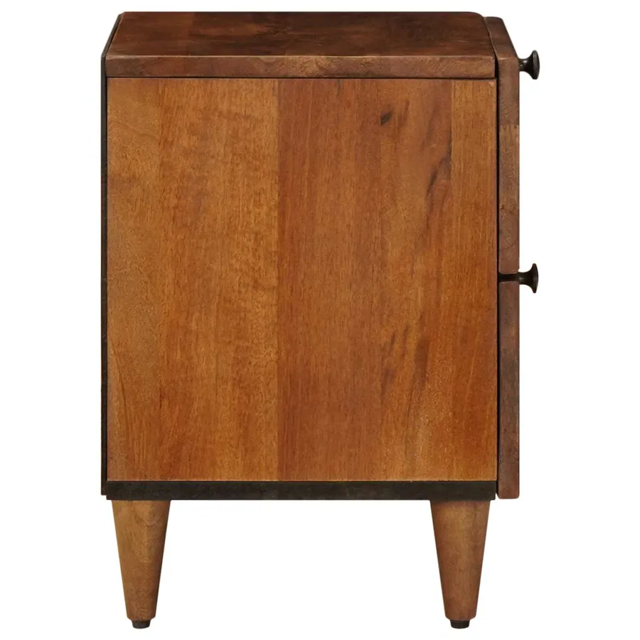 Cabinet de chevet avec tiroir 2 pcs Marron 40 x 33 x 46 cm - 5