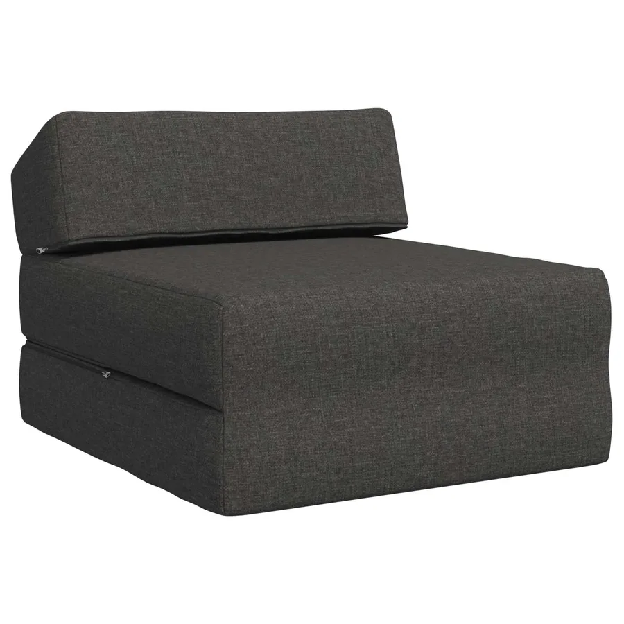Canapé-lit pliable Gris foncé 60 x 70 x 41 cm Tissu - 2