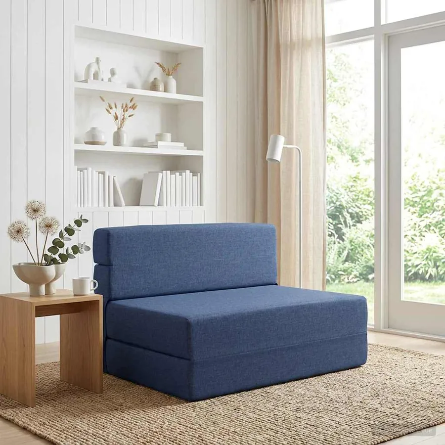 Canapé-lit pliable Bleu 70 x 72 x 60 cm Tissu