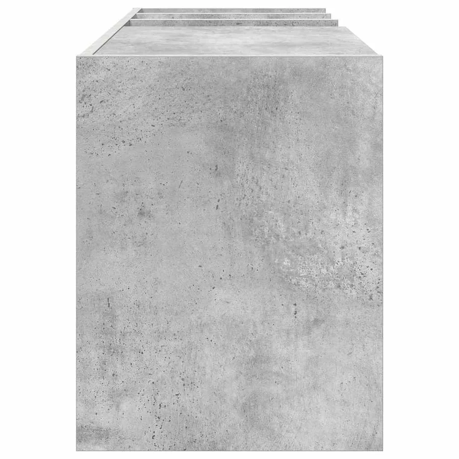 Meuble à vinyles Gris béton 78,5 x 35 x 45 cm Bois d'ingénierie - 6