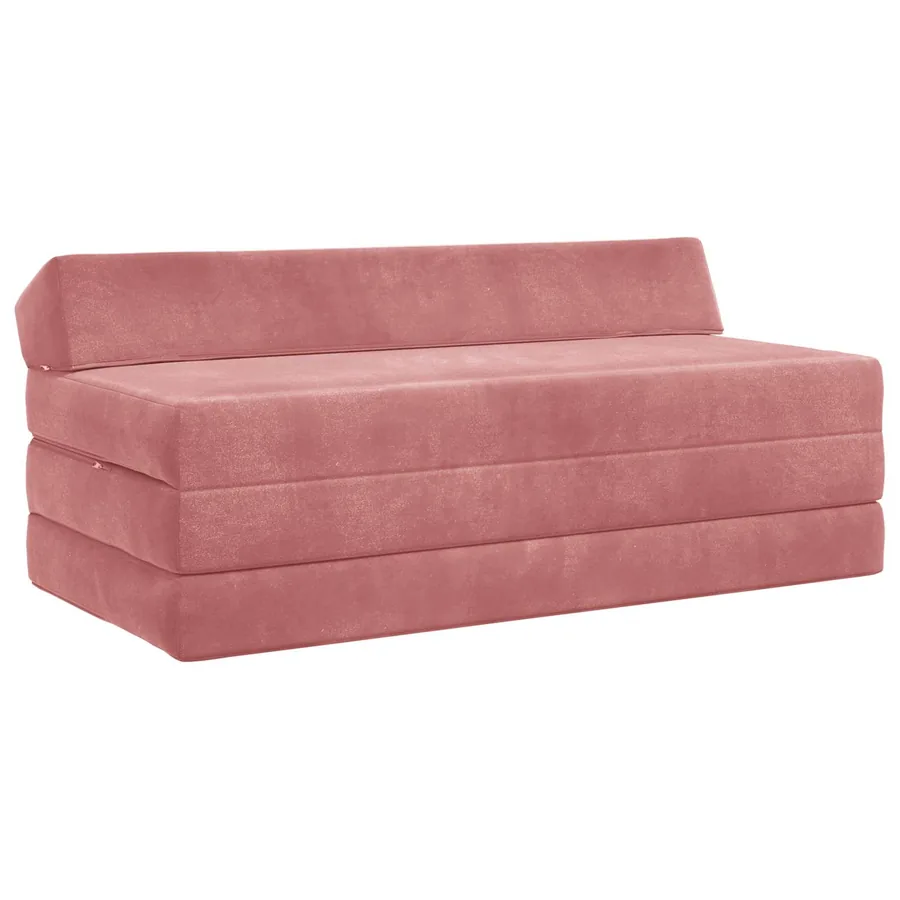 Canapé-lit pliable Rose 120 x 60 x 49 cm Tissu