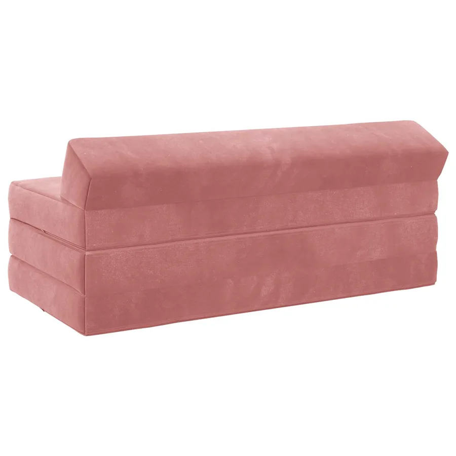 Canapé-lit pliable Rose 120 x 60 x 49 cm Tissu - 4