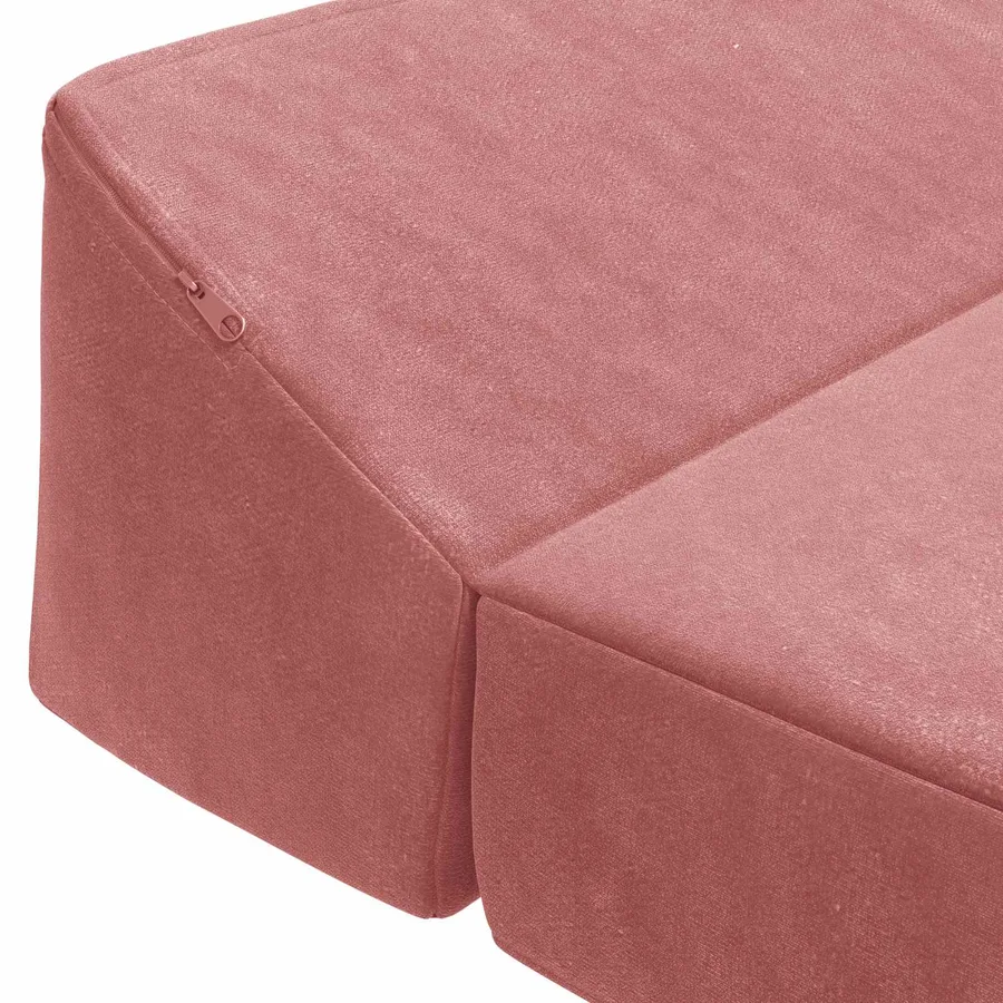 Canapé-lit pliable Rose 120 x 60 x 49 cm Tissu - 5