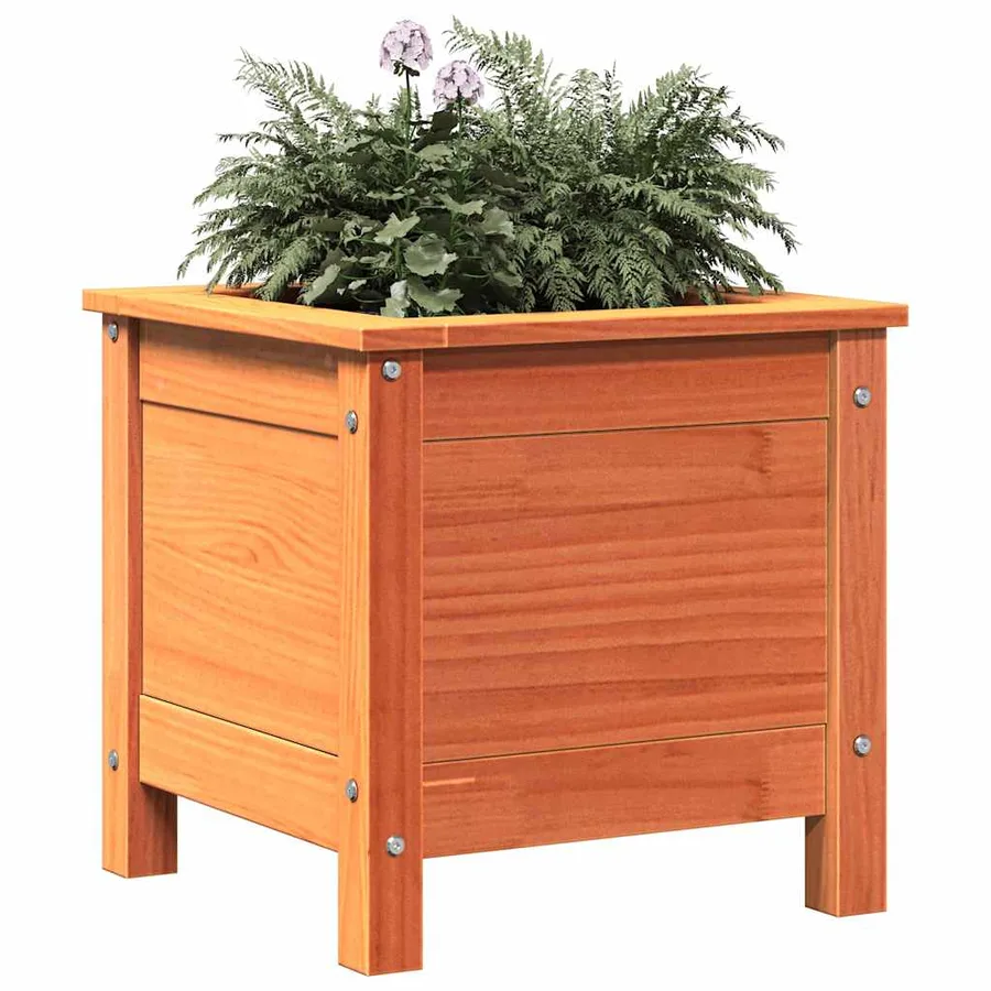 Cache-pot de jardin Brun cire 40 x 40 x 39 cm Pin massif - 3