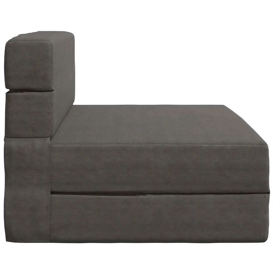 Canapé-lit pliable Gris foncé 100 x 80 x 60 cm Tissu - 4