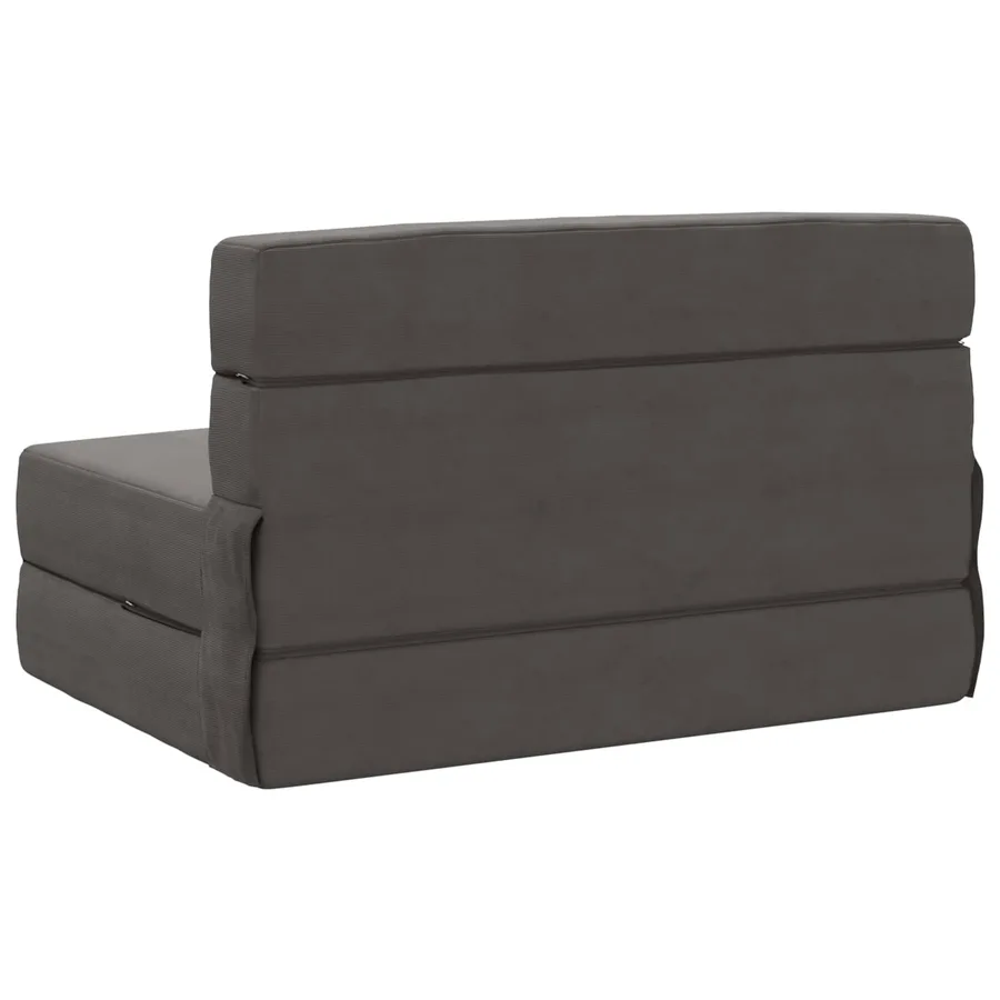 Canapé-lit pliable Gris foncé 100 x 80 x 60 cm Tissu - 5
