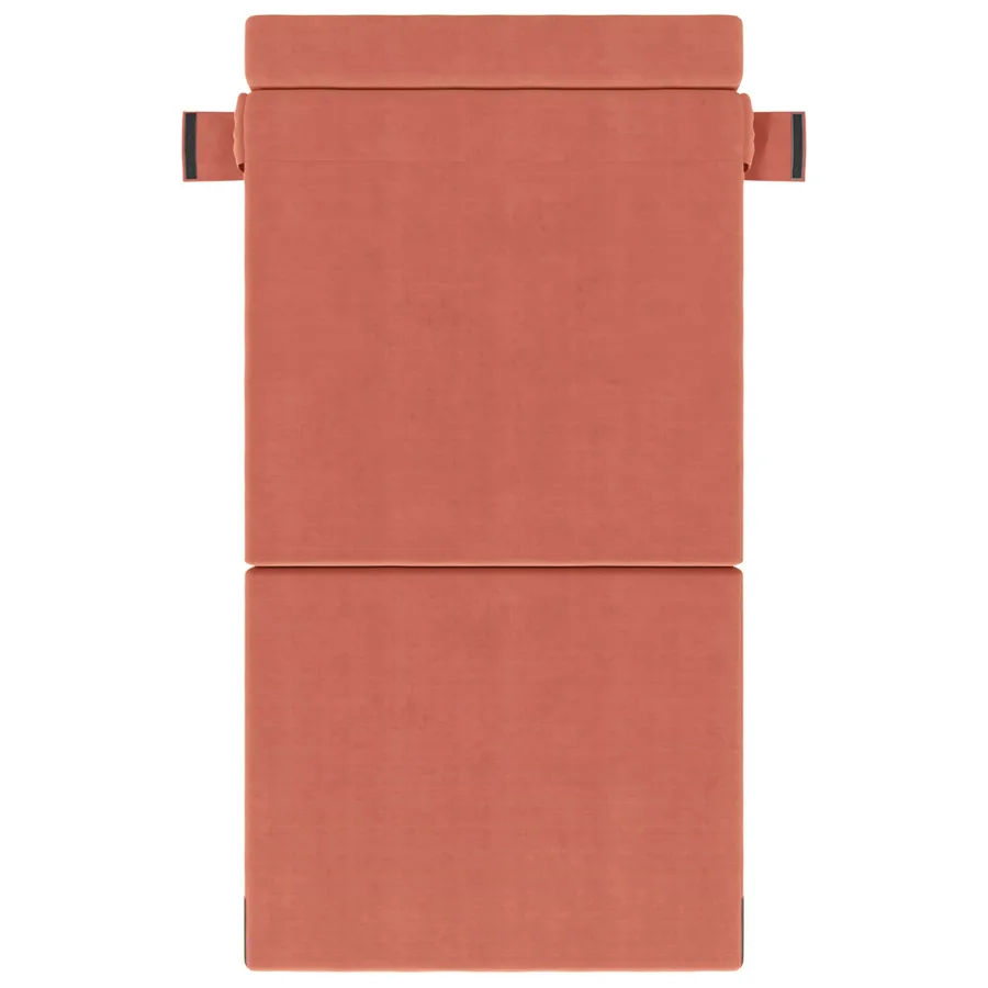 Canapé-lit pliable Rouge orange 70 x 80 x 60 cm Tissu - 3