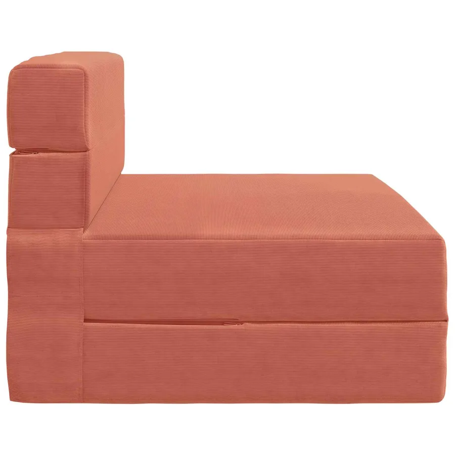 Canapé-lit pliable Rouge orange 70 x 80 x 60 cm Tissu - 4