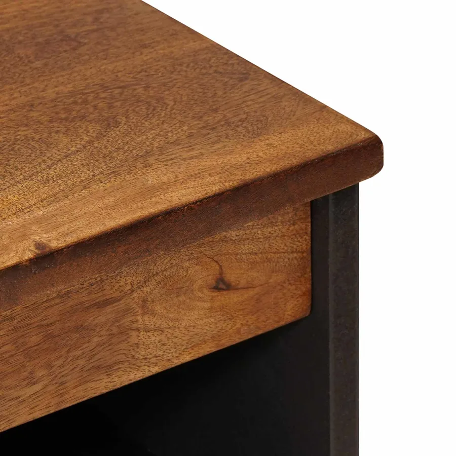 Buffet avec porte Noyer 60 x 33 x 75 cm Bois de mangue massif - 7