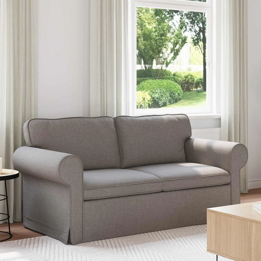 Canapé Taupe 175 x 82 x 80 cm tissu