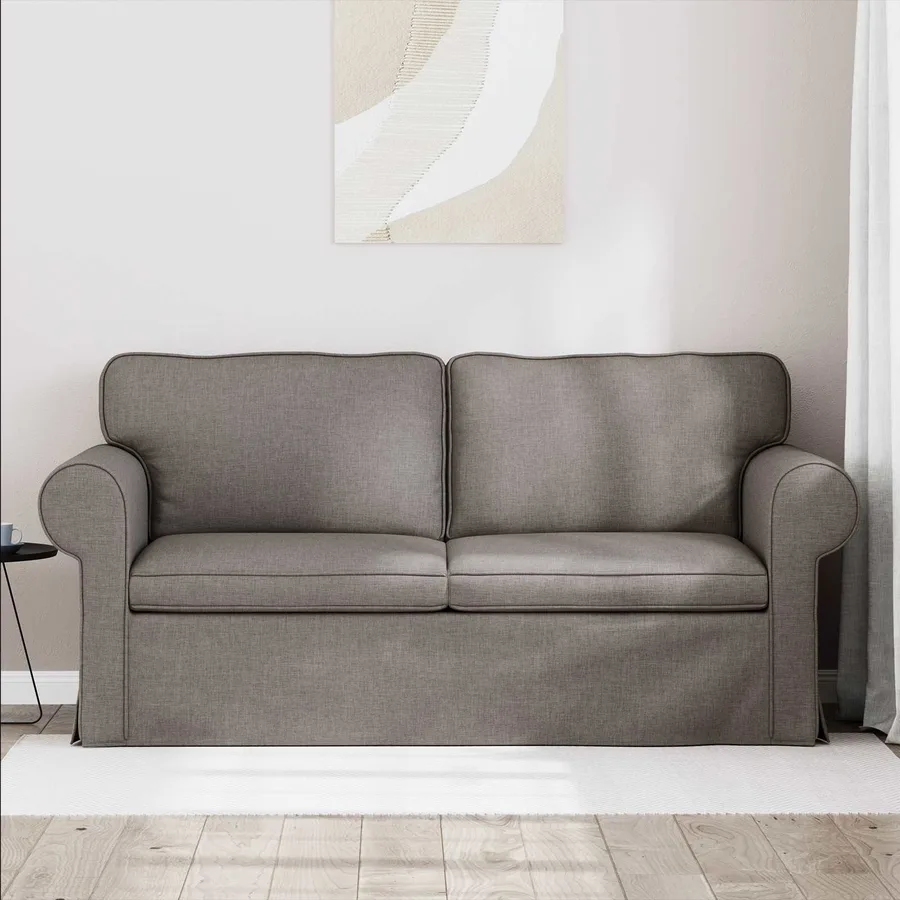 Canapé Taupe 175 x 82 x 80 cm tissu - 3